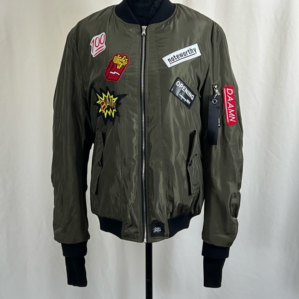 Sixth June Paris Mens Large Bomber Jacket Patches